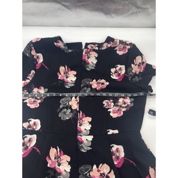 Talbots Floral Fit & Flare Dress Sz 16 Plus A Line Wedding Party Career Boho - Picture 4 of 5